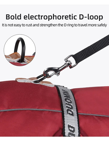 the WINDSNUG HIGH-COLLAR - Dog Jacket, Winter Warm Puppy Clothes for Small/Medium Dogs, High Collar Windproof French Bulldog/Pug Outfits, Costume Pet Apparel