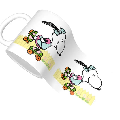 Manga Snoopy Woodstock Cartoon Dog Coffee Mug DIY Customized Ceramic Tea Milk Mug