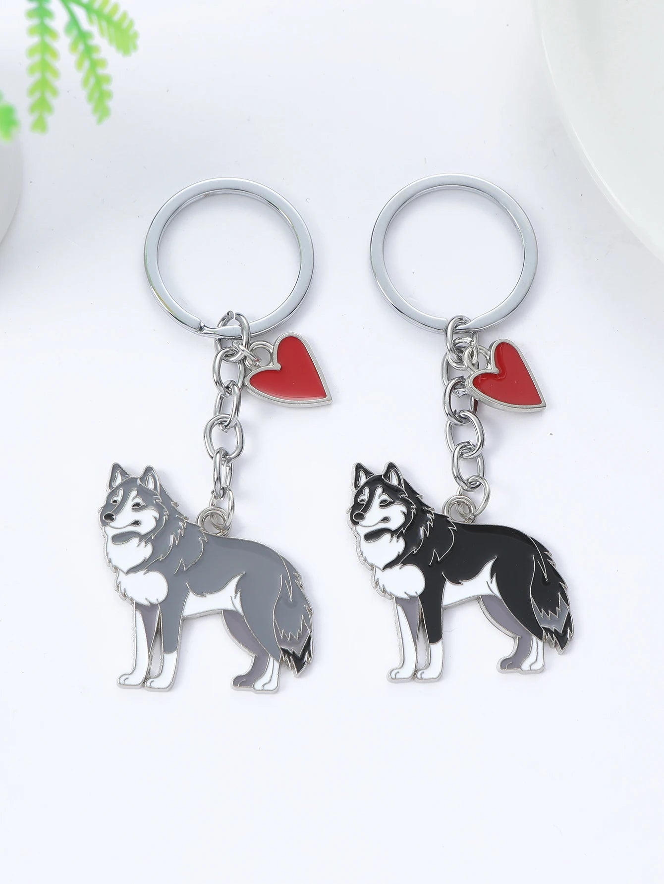 I LOVE Alaska Husky Dog Keychain Cute animal Cartoon dog Keychain dog Gift For woman Man Jewelry