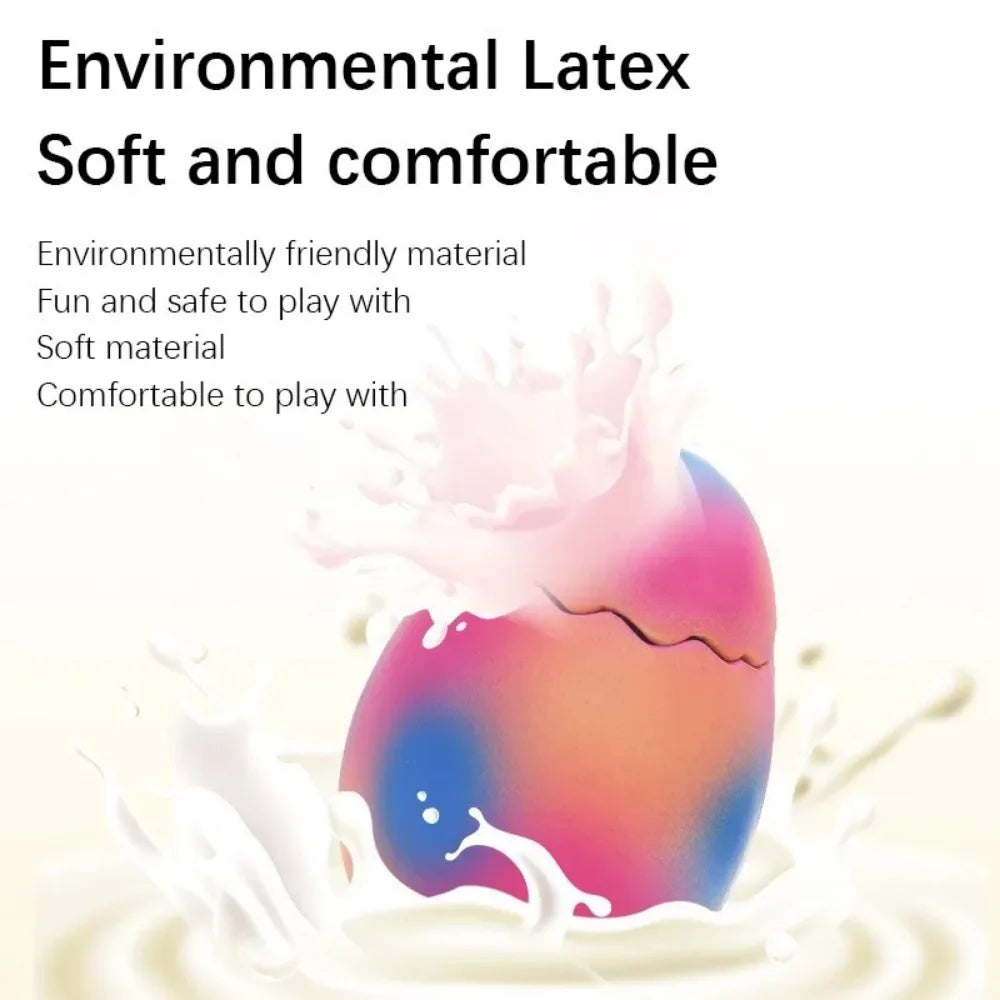 Dog Latex Toys Interactive Games Stretchable Dragon Eggs Teething Playing Easy Clean Squeeze Transform Sound Toys Pet Supplies