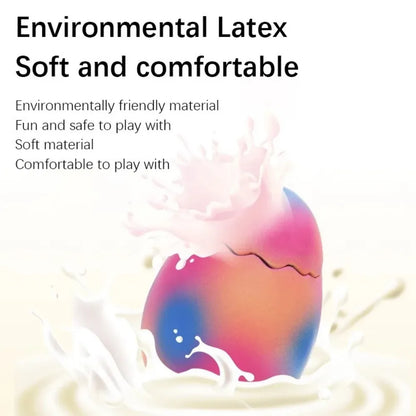 Dog Latex Toys Interactive Games Stretchable Dragon Eggs Teething Playing Easy Clean Squeeze Transform Sound Toys Pet Supplies