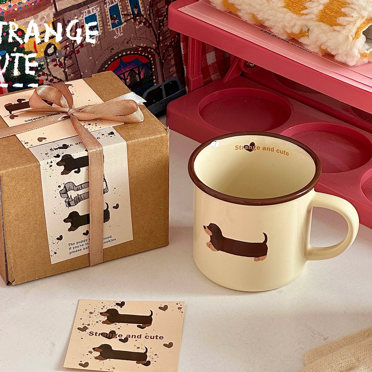 Cute Dachshund Dog Coffee Mug Funny Novelty Ceramic Tea Cup Dishwasher Microwave Safe Home Ideal Gifts for Men Women