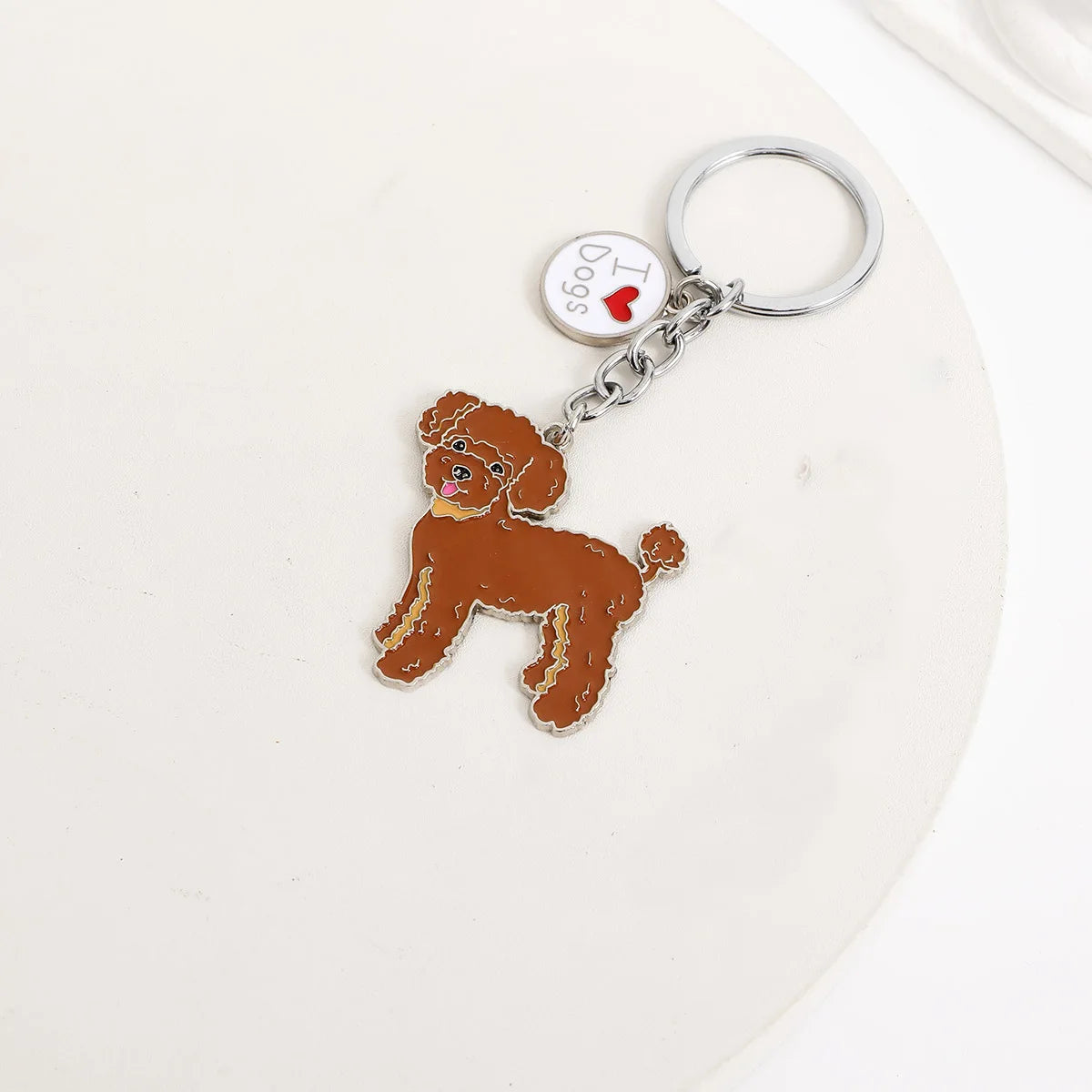 Pet dog car keychain pendant creative metal accessories key ring holiday gifts