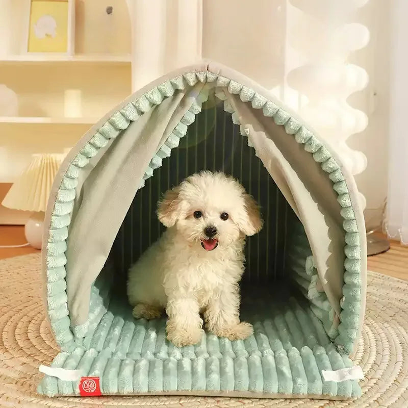 the BROADWAY DOGGY - Winter Warm Thick Dog Bed, Enclosed Spacious Large Space Pet Dog Bed Suitable for All Seasons, Soft and Comfortable Cat/Dog Tent