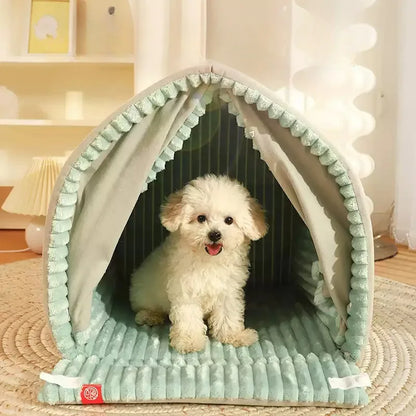 the BROADWAY DOGGY - Winter Warm Thick Dog Bed, Enclosed Spacious Large Space Pet Dog Bed Suitable for All Seasons, Soft and Comfortable Cat/Dog Tent