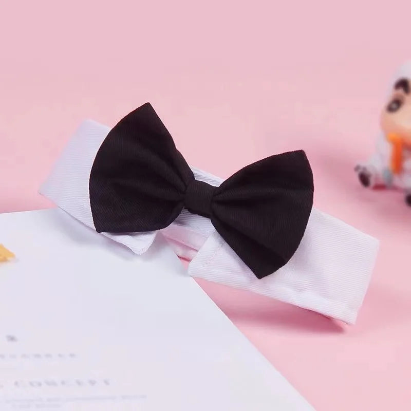 the DAPPER PUP BOW TIE COLLAR - 1PC Pets Puppy/Dogs/Cats Adjustable Bow Tie, Collar Necktie Bowknot, Bowtie Holiday Wedding Decoration, Grooming Accessories