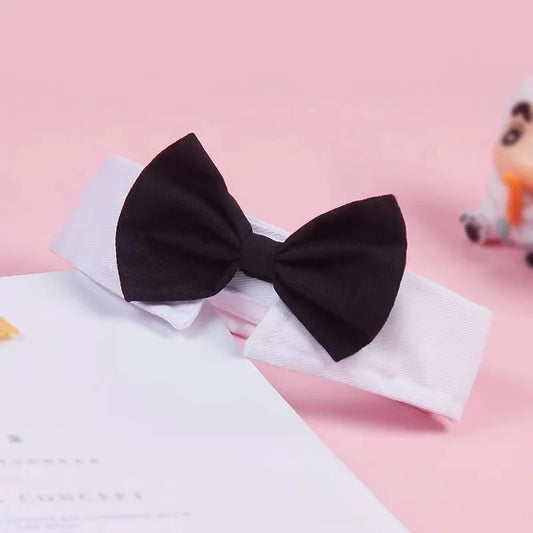 the DAPPER PUP BOW TIE COLLAR - 1PC Pets Puppy/Dogs/Cats Adjustable Bow Tie, Collar Necktie Bowknot, Bowtie Holiday Wedding Decoration, Grooming Accessories