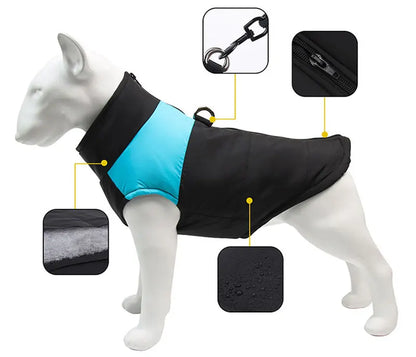 the WARMER JACKET - Pet Waterproof Warm Large Dog/Coat/Puppy Clothing, Pet Vest Jacket, Winter Warm Dog Clothes, Waterproof Pet Vest Zipper Jacket