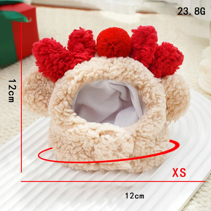 the MERRY CANINE - Funny Dog Christmas Hat, Pets Santa Bibs, New Year Party Cosplay Costume, Puppy Cap, Cute Cats Bandana, Clothes Accessories Gift