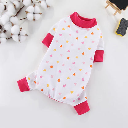Pet Dog Clothes for Small Dogs Fashion Dog Jumpsuits Cute Print Puppy Pajamas Soft Cotton Pet Cat Jumpsuits Chihuahua Clothes