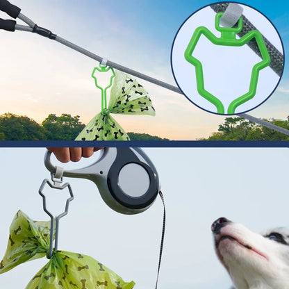 the POOP BAG CARRIER CLIP - Dog Poop Bag Holder, Pet Waste Carrier Clip, Hands-Free Dog Leash Dispenser, Outdoor Walking Puppy Poop Bags Clip, Easy to Carry
