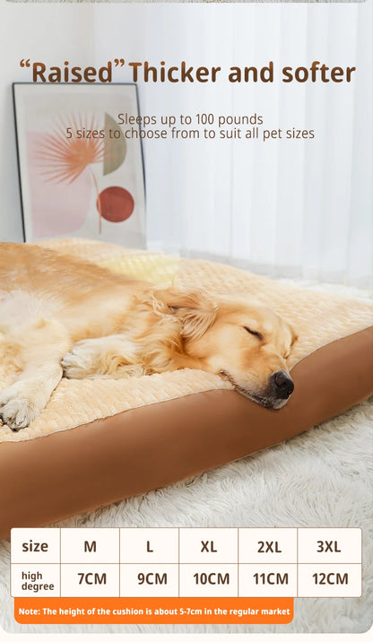 HOOPET Dog Kennel Winter Warm Sleeping Mat Full Removable Washable Large Dog Golden Retriever Dog Sofa Dog Mat Winter Dog Beds