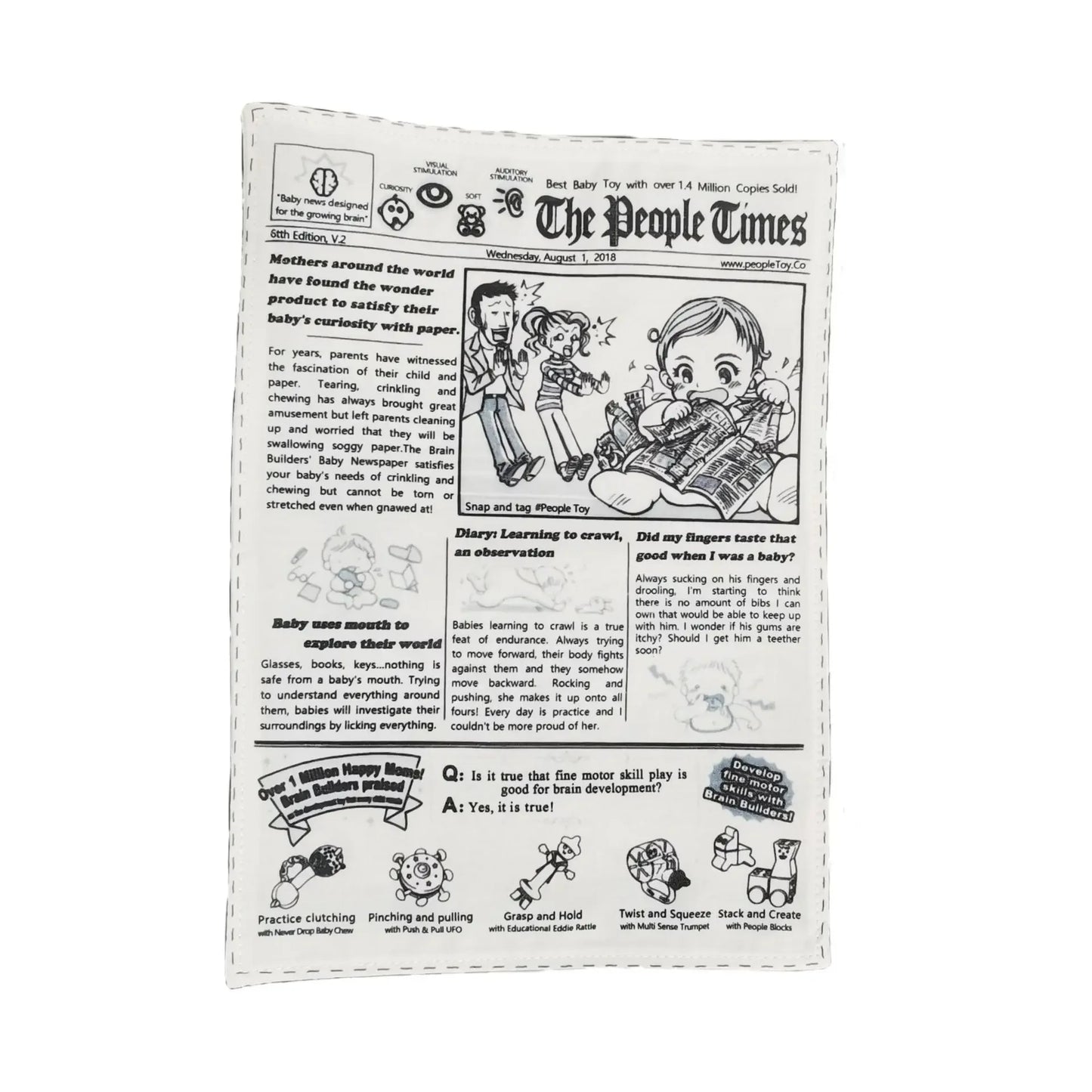 the NEWS DOG - Bite-Resistant Newspaper Dog Toys, Funny Squeaky Sounder, Sounding Paper Small/Medium Chew Dog Toys, French Bull, Easy Clean, Puppy