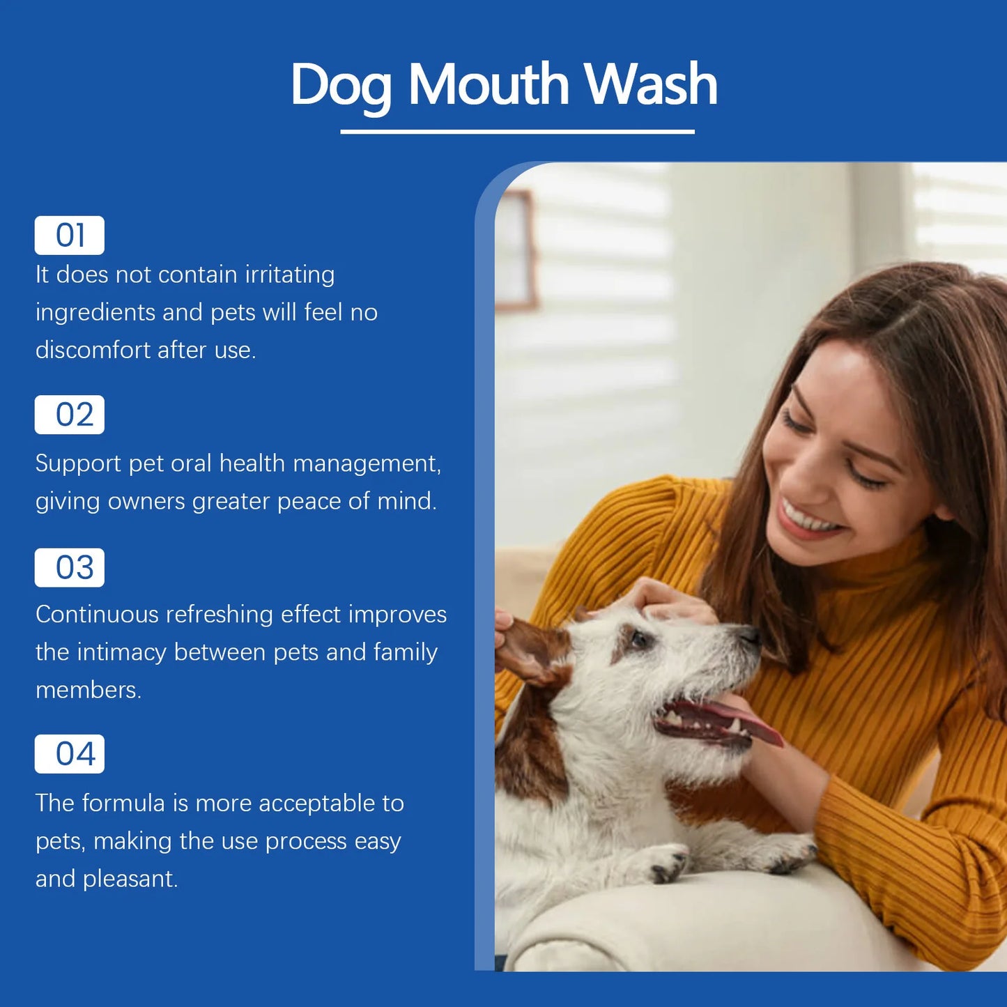 the BREATH FRESHER - Dog Mouth Cleaning Liquid, Tooth Stains Mouth Cleaning, Tartar Removal Bad Breath Freshens, Oral Deodorant Pet Teeth Cleaner Water