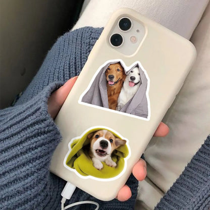 10/25/50pcs Lovely Realistic Dog Stickers Meme Decals for DIY Waterproof Phone Laptop Guitar Suitcase Car Skateboard Suitcase