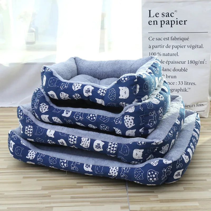 Pet Large Dog Bed Warm House Candy-colored Square Nest Pet Kennel For Small Medium Large Dogs Cat Puppy Plus Size Dog Baskets ﻿