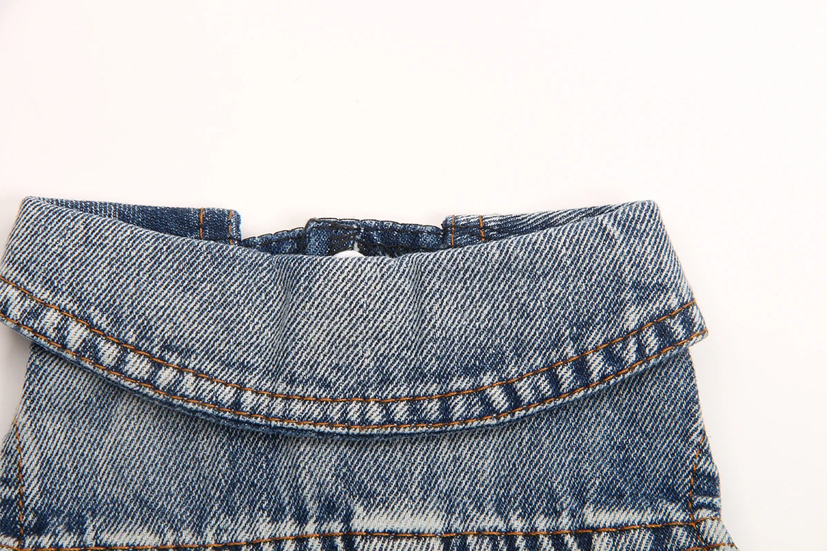 Pets Dogs Jeans Coat Jacket Towable Denim Vest Cat Puppy Spring/Autumn Clothes Apparel