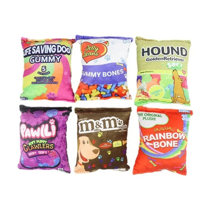 Funny Candy Dog Toys Interaction Chew Molars Plush Dog Toys Bite Resistance Clean Teeth Oral Cavity Puppy Toys Pet Accessories