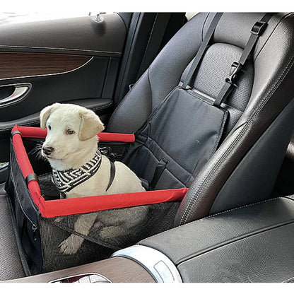 Dog car seat cover foldable hammock pet harness cat bag basket stable and foldable travel pet dog and cat safety car seat