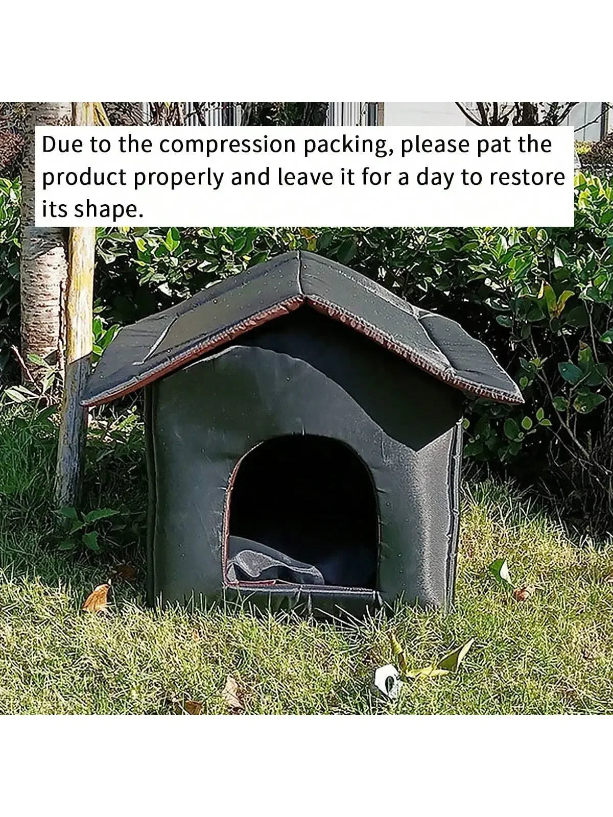 1pc Outdoor Dog House, Winter Cold Shelter, Waterproof, Sun Proof, Durable, Foldable Outdoor Tent, Stray Cat Shelter, Pet House