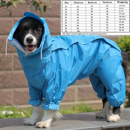 the CAMO-DOG - Large Pet Dog Raincoat, Waterproof Rain Clothes, Jumpsuit for Large/Medium/Small Dogs, Golden Retriever Outdoor Pet Clothing Coat