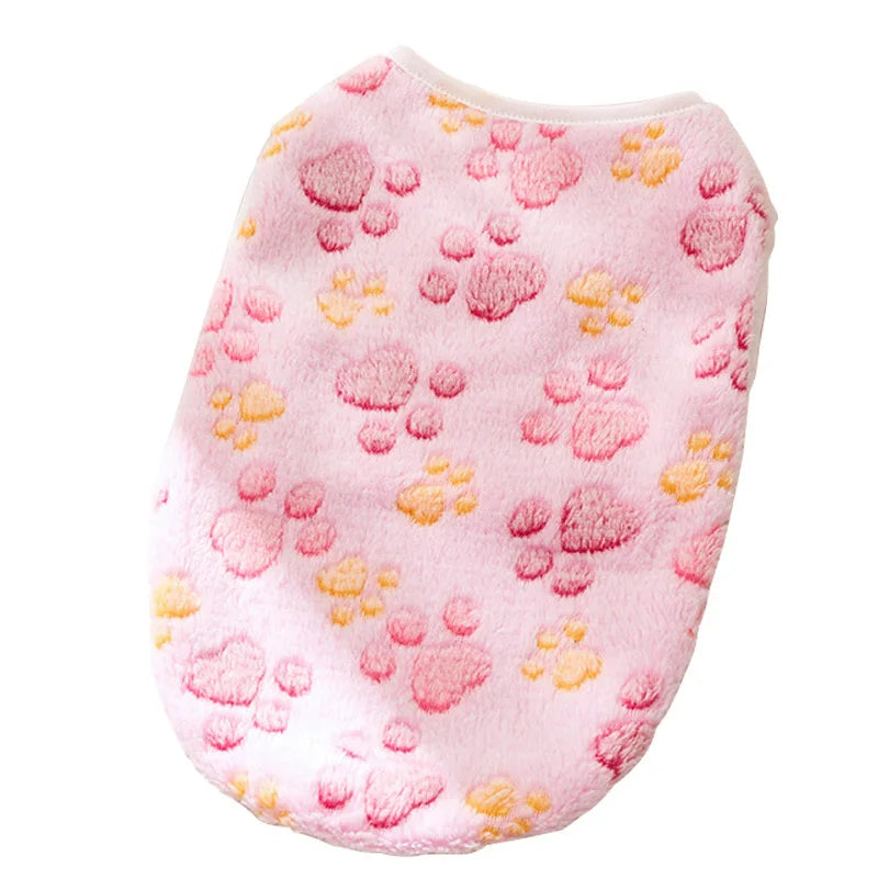 Printed Clothing for Small Cats Dogs Warm Soft Fleece Costume Clothes Outfits Pet Dog Cat Coat Jackets