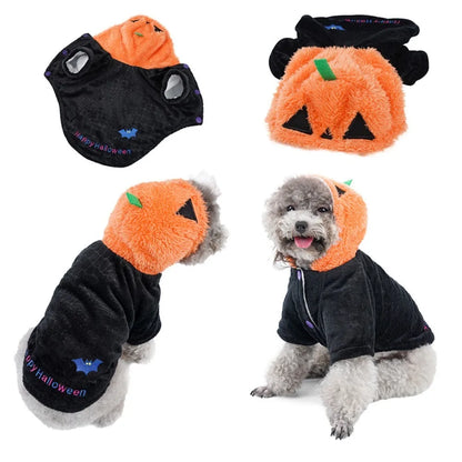 Pet Clothes Halloween Funny Pumpkin  Pirate Transformation Cat Small Dog Transformation Dress Photo Dog Clothes Pet Supplies