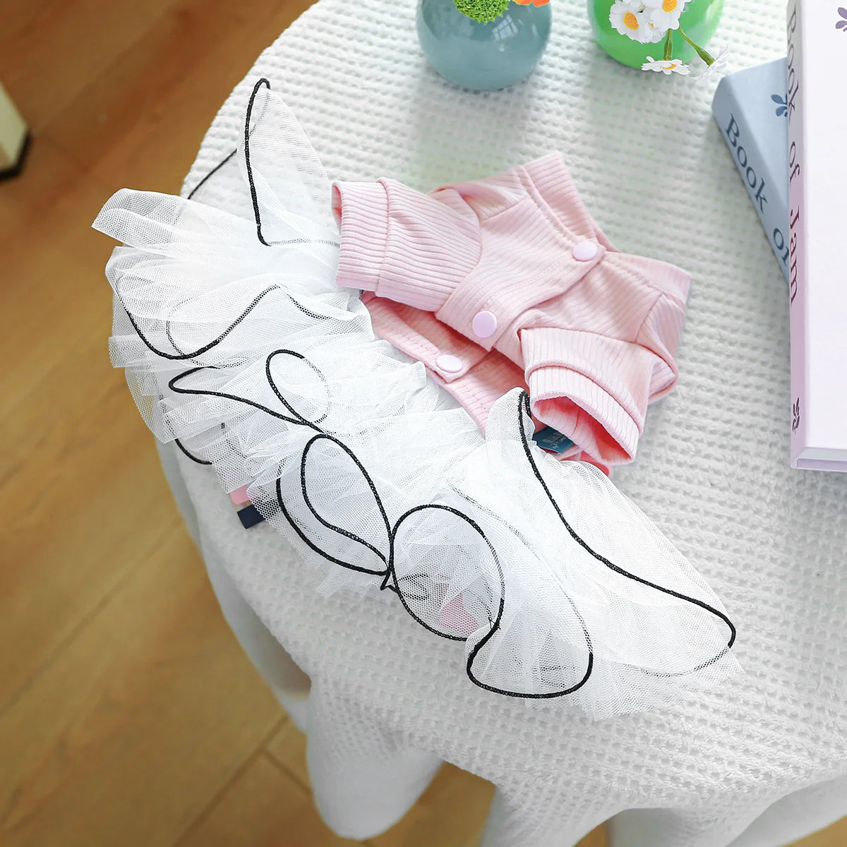 Fancy Bowtie Pet Dress For Dogs Spring Summer Puppy One Piece Apparel Girl Female Luxury  Formal Cat Wear Yorkshire Terrier Item