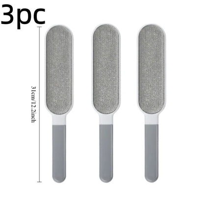 Lint Brush with Self-Cleaning Base Set Pet Hair Remover Brush Portable Dog & Cat Hair Remover Clothes Sofa Car Seat Cleaning