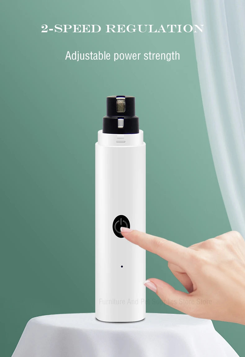 Electric Dog Nail Clippers for Dog Nail Grinders Rechargeable USB Charging LED Light Pet Quiet Cat Paws Nail Grooming Supplies