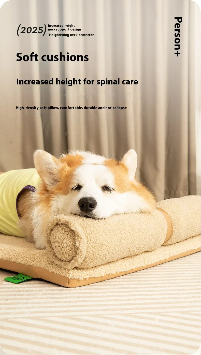 Four Seasons Dog Cat Bed Orthopedic Memory Foam Machine Washable Removable Cover All Season Comfort Mat for Small Medium Large