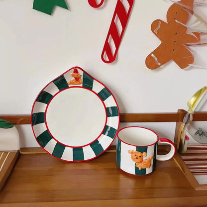 Mug Designer Hand-painted Birthday Dog Ceramic Coffee Mug Set High Appearance Level Cup Christmas Gift Birthday