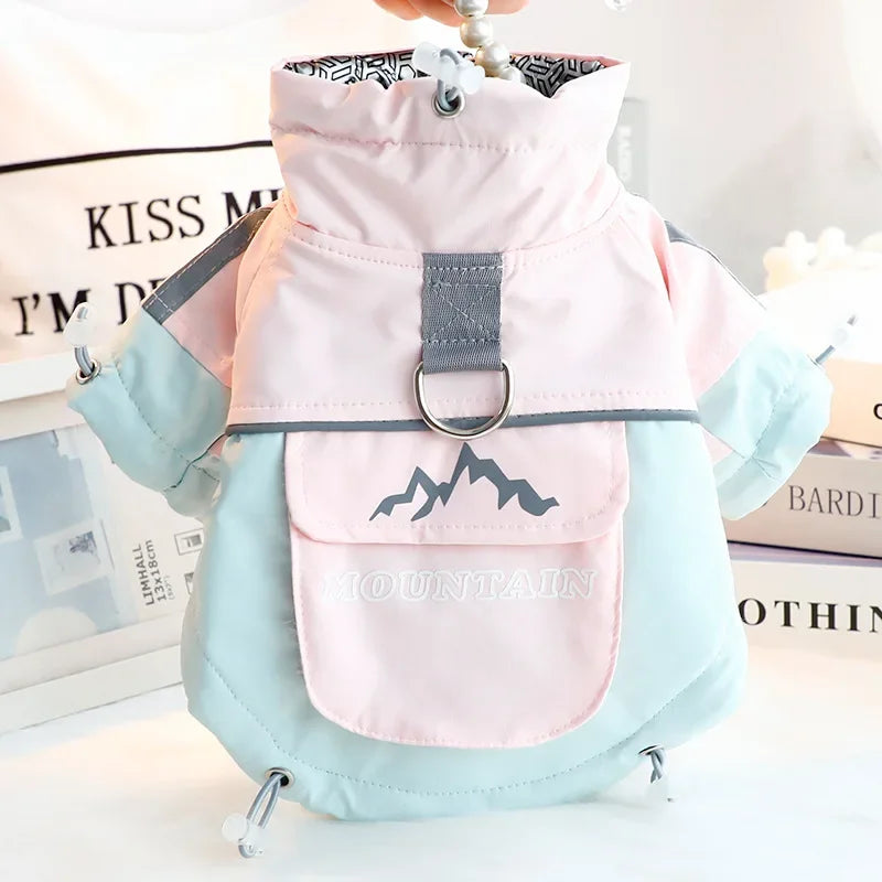 the ICESHIELD 3-PROOF OUTDOOR DOG JACKET - 2025 Thick Waterproof Dog Winter Coat, 3-Proof Warm Outdoor Jacket for Small Dogs, Cold-Resistant Pet Clothing