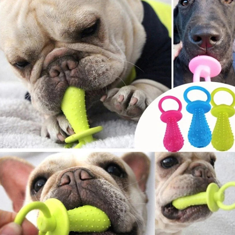 Pet Chew Toy Soft Rubber Bite-resistance Bone Shape Teeth Grinding Chewing Toys for Small Dogs Training Pet Supplies