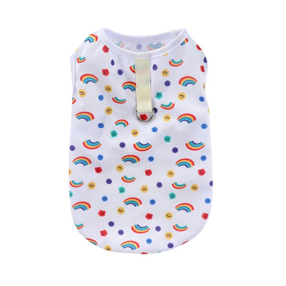 Cute Summer Pet Dog Cooling Vest Cartoon Soft Clothing Summer Casual Shirts Small Medium Large Dogs Puppy French Bulldog Clothes