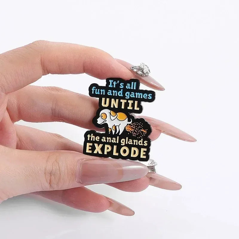 Dog It's All Funny Quote Cartoon Enamel Pins Animal Metal Badges Custom Brooches Clothing Decoration Pin Jewelry Gift Wholesale