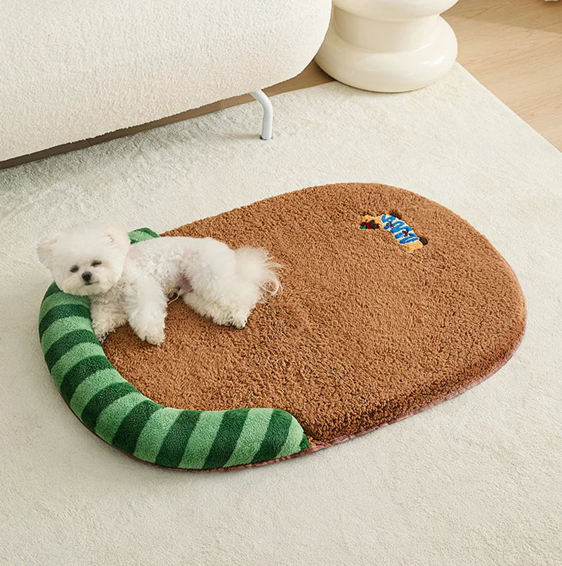 All-Season Removable Washable Pet Bed - Orthopedic Cushion for Teddy/Corgi & Small/Medium Dogs with Cat-Friendly Design