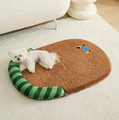 All-Season Removable Washable Pet Bed - Orthopedic Cushion for Teddy/Corgi & Small/Medium Dogs with Cat-Friendly Design