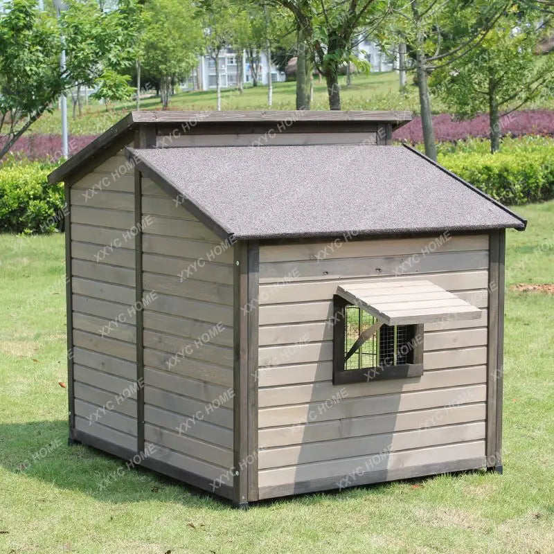 the DOGGY DUPLEX - Quality Assurance Large Outdoor Comfort Wooden Dog Kennel Designs
