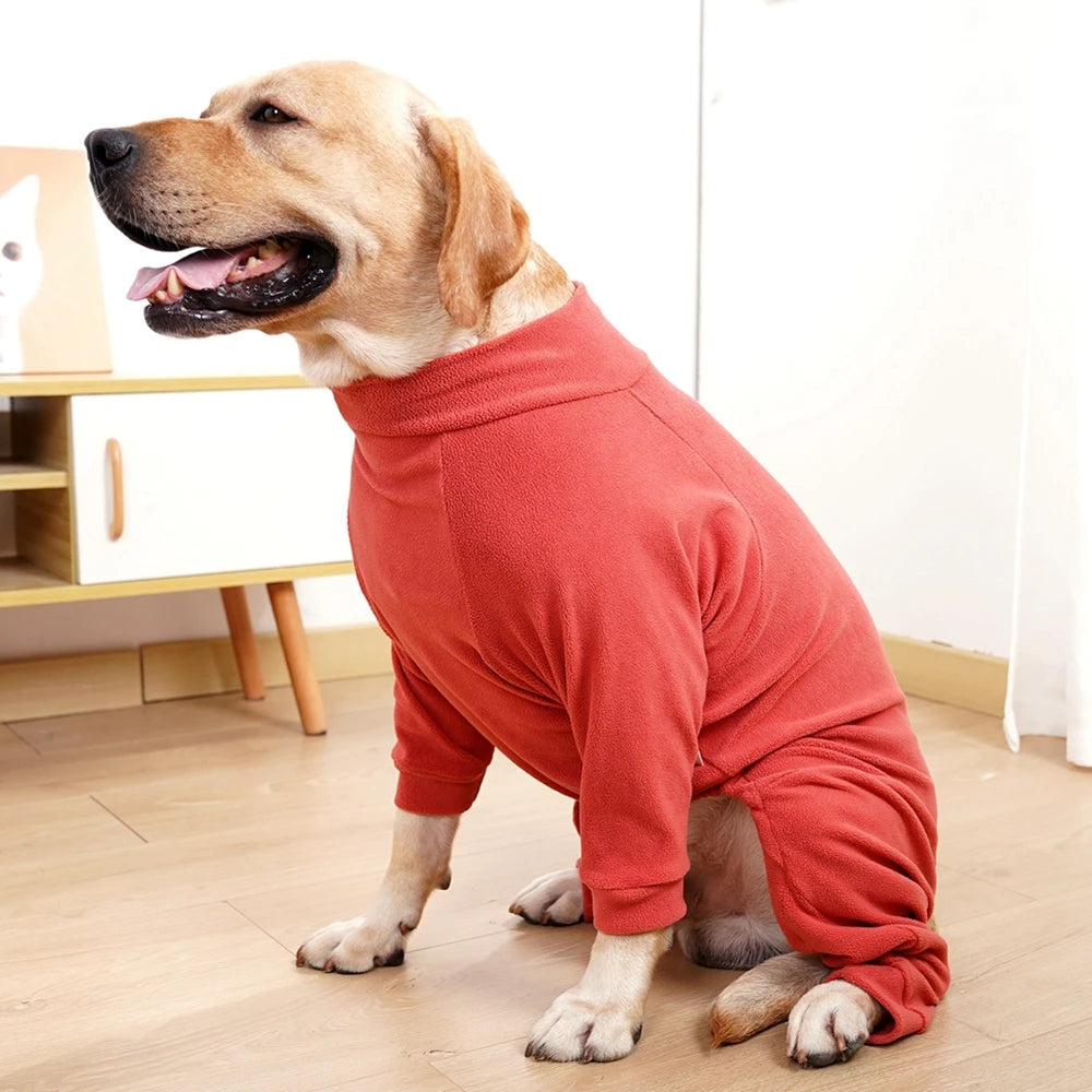 4-Legs Dog Coats Warm Fleece Clothes for Small Medium Large Dogs Dog Cold Weather Outfit Full Body Cover Dog Snowsuit