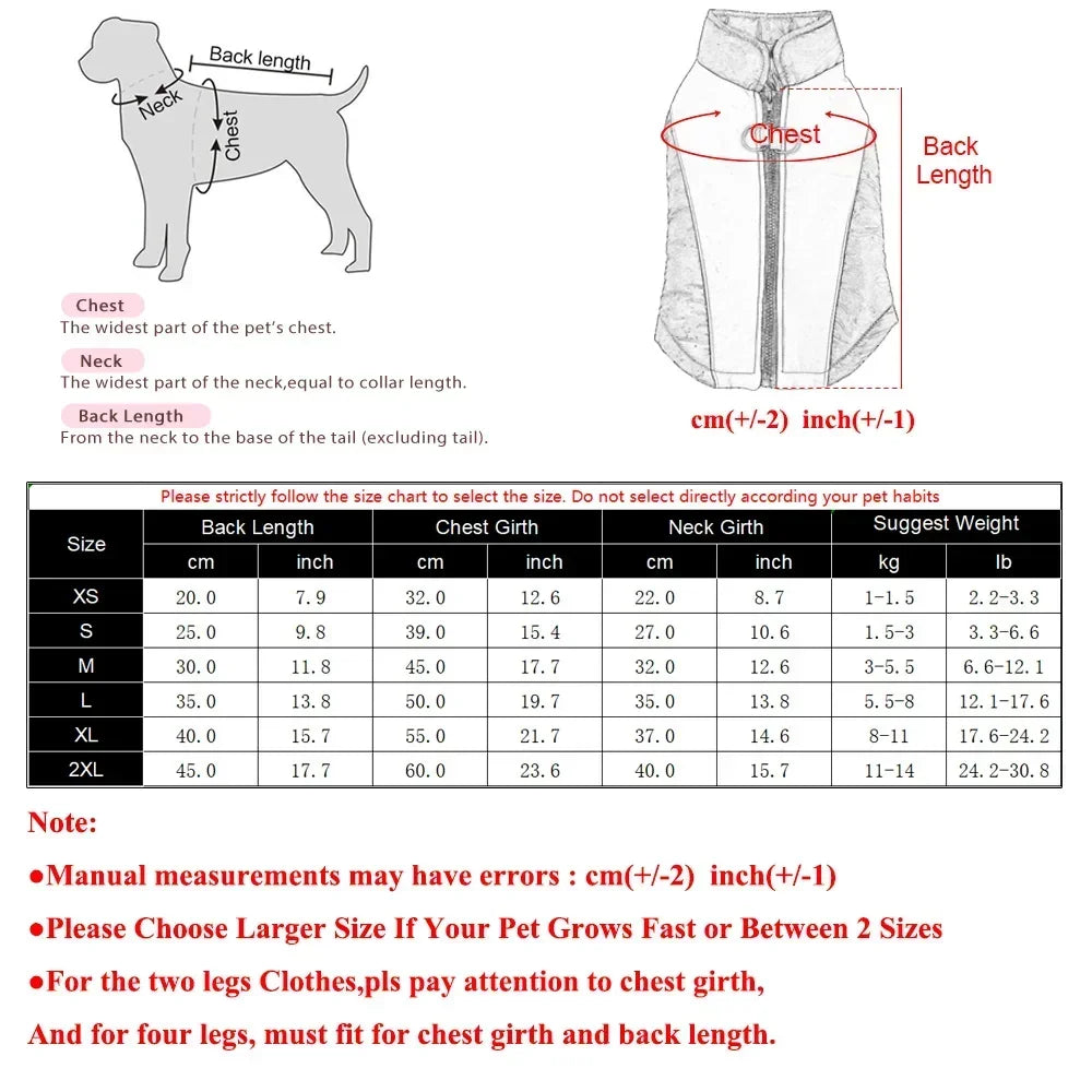 Reflective Dog Clothes For Winter Warm Puppy Vest Coat With D-ring Outdoor Waterproof Pet Jacket For Small Medium Dogs Yorkshire