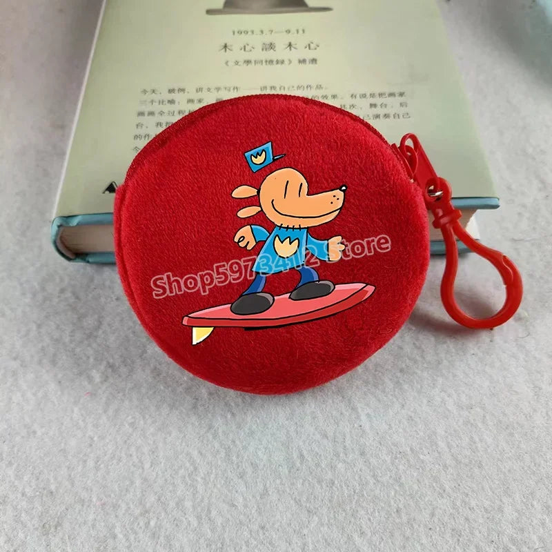 Dog Man Movie Coin Purse Girl Boy Cartoon Wallet Portable Cute Storage Bag Key Pocket Kawaii Handbag Hot Comic Kid Birthday Gift