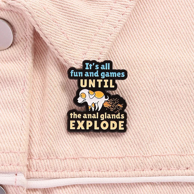 Dog It's All Funny Quote Cartoon Enamel Pins Animal Metal Badges Custom Brooches Clothing Decoration Pin Jewelry Gift Wholesale
