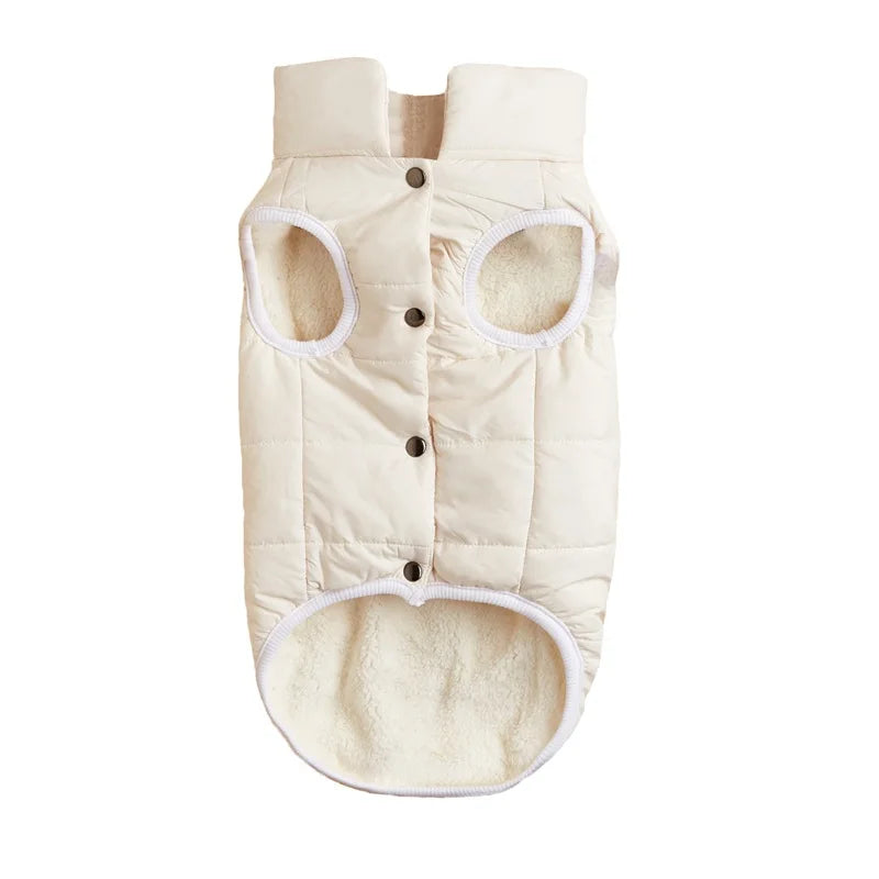 Winter Pet Dog Coat Winter Warmth Clothes Winter Dog Vest With Integrated Keep Warm Fleece Back Zipper For Small Medium Dog