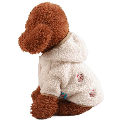 Winter Warm Pet Lamb Velvet Hoodie Clothes Comfortable Dog Coat Suitable Small Dogs Pet Outfits Chihuahua Clothing