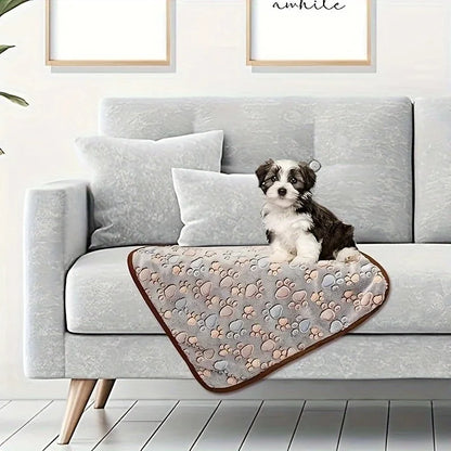Soft Flannel Fleece Cat Dog Blanket Bed Mats Paw Foot Print Warm Pet Blanket Sleeping Beds Cover Mat For Dogs Cats Pets supplies