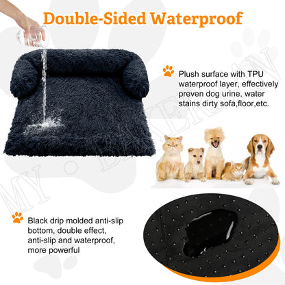 Washable blanket Sofa cover Large dog bed Sofa plush dog pet House sofa cushion plush warm kennel pet cat puppy cushion