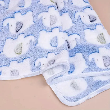 Soft and Cozy Cartoon Elephant Pet Blanket for Dogs and Cats Flannel Throw for Puppies and Kittens Universal Size Christmas Gift