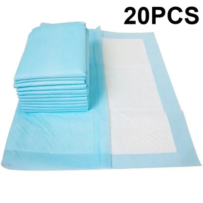 the PUPPY TRAINING PADS - 20/50PCS Disposable Pet Diapers, Diaper Pads for Puppy Training, Absorbent Leak Proof Cleaning Pads, Available in Various Sizes