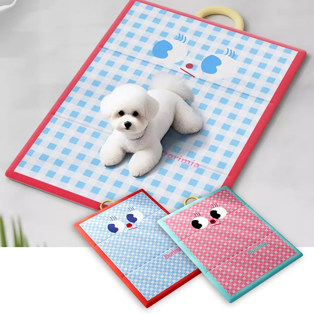 Foldable Chic Pet Bed - Cute Portable Dog Cat Mat for Indoor & Outdoor Use Soft  Washable Pad for Puppy Kitten Small Pet